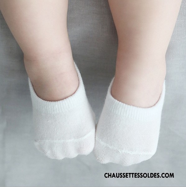 Chaussette Basse Garçon Bébé Invisible Chaussette Basse Coupée Enfant Antidérapant Courte Coloré Rose