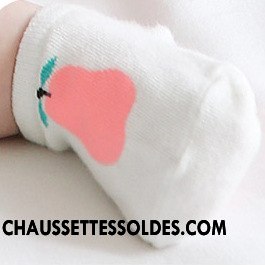 Chaussettes Courtes Fille Femme Coton Printemps Fruit Homme Enfant Blanc