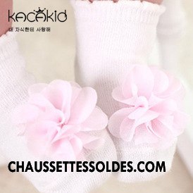 Chaussettes Courtes Fille Fleurs Enfant Bois Dimensionnel Femme Bébé Blanc