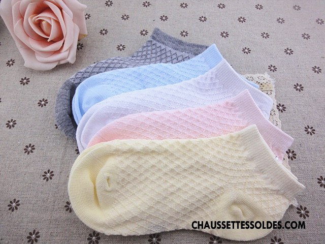 Chaussettes Courtes Garçon Enfant 100% Coton Homme Femme Coton Bio Cuisse Fishnet Bleu Blanc