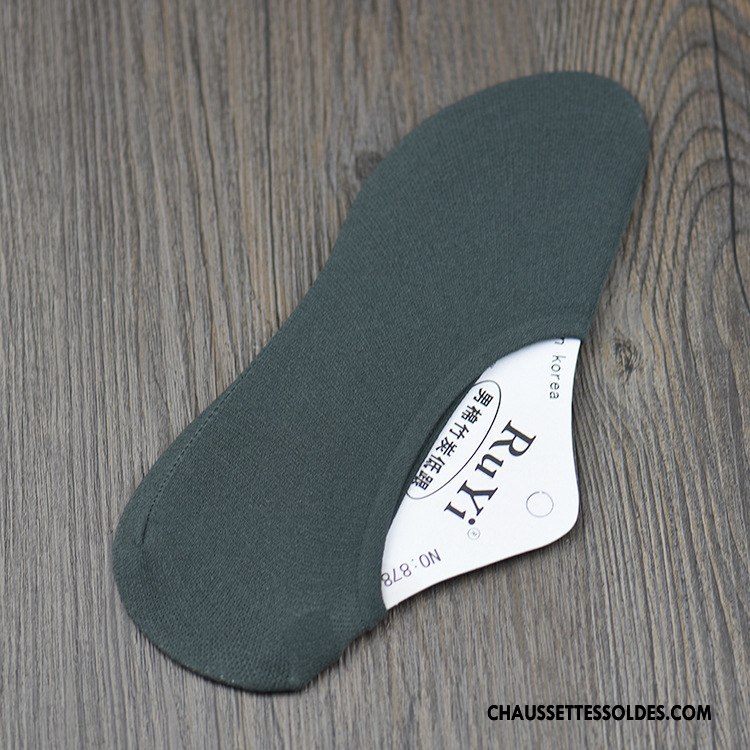 Chaussettes Invisibles Homme Silicone Chaussette Basse Coupée Antidérapant Ultra Casual Velours Pure Bleu