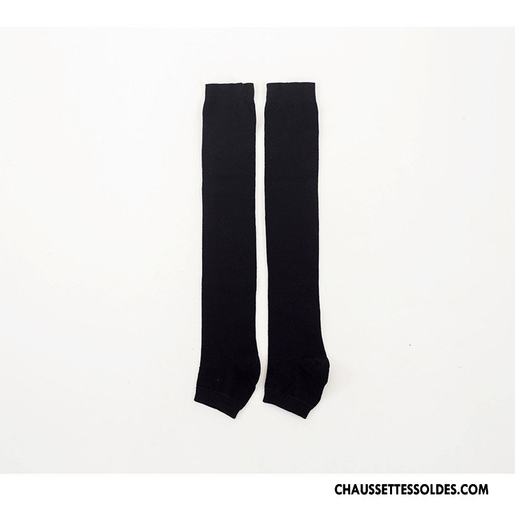 Chaussettes Longues Femme Antidérapant Hiver 100% Coton L'automne Gris