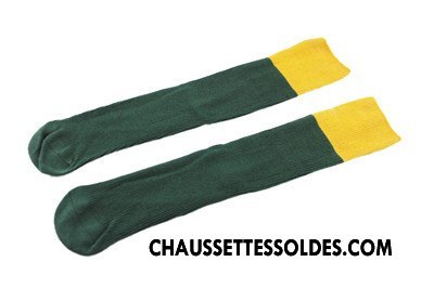 Chaussettes Longues Fille Matelassé Femme Enfant Milieu Petit Bébé Vert Foncé Couleur De Contraste