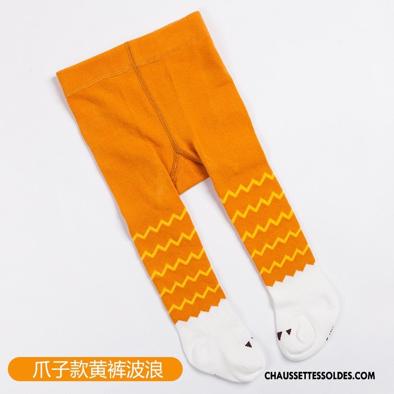 Collant Fille Collant Panty Chaussette L'automne Bébé Enfant Matelassé Orange