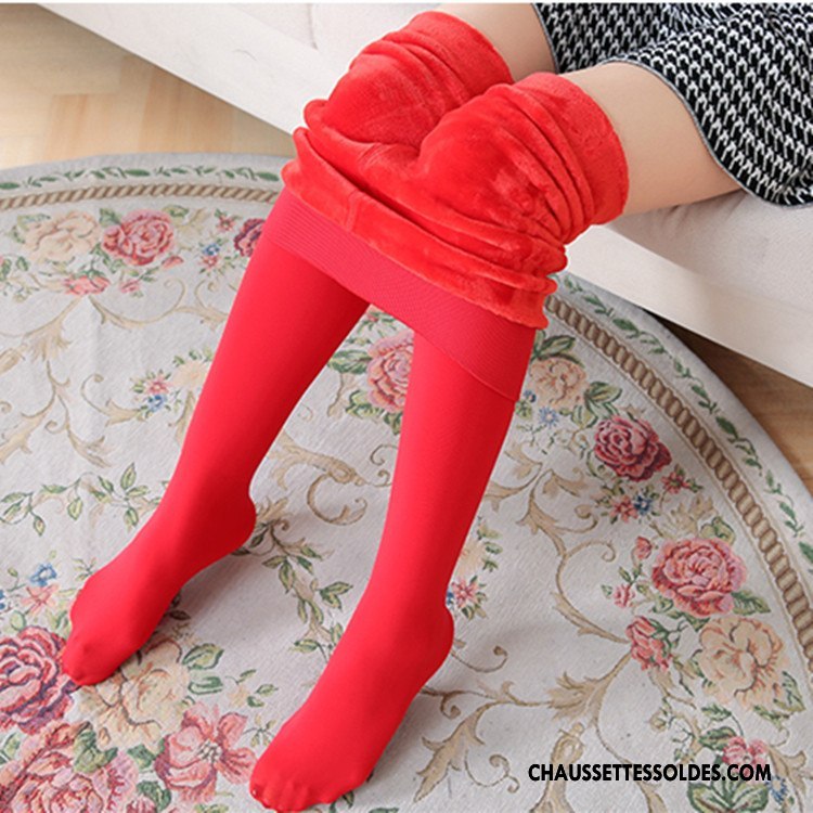 Collant Femme Marier Mince Renforcé Guêtres Leggings De Fête Thermiques Rouge