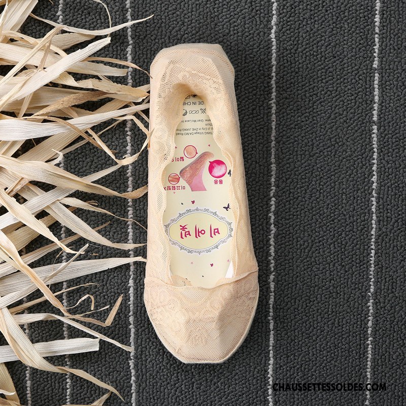 Bas Bas De Soie Femme Absorber La Sueur Antidérapant Été Printemps Silicone Chaussette Rose