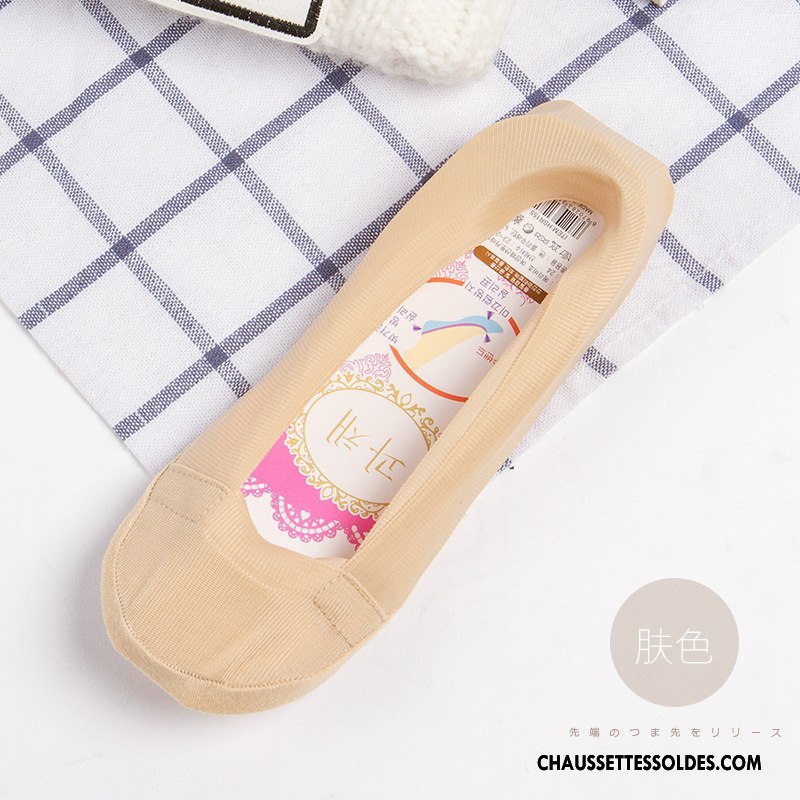Bas Bas De Soie Femme Antidérapant Chaussette Dentelle Silicone Tous Les Assortis Soie De Glace Gris Clair