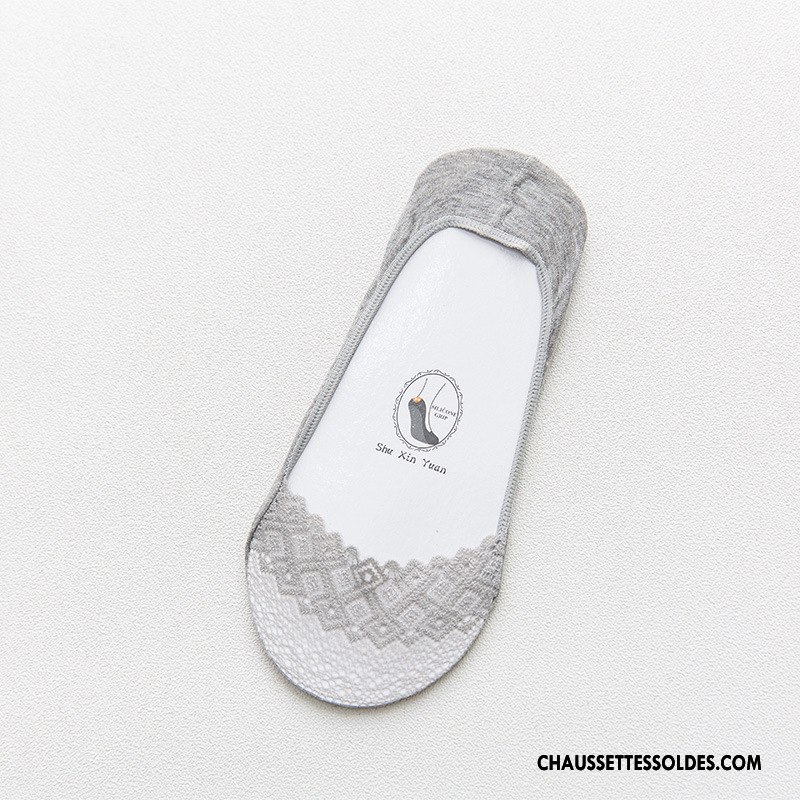 Bas Bas De Soie Femme Antidérapant Chaussette Doux Le Nouveau Silicone Chaussette Basse Coupée Noir Clair