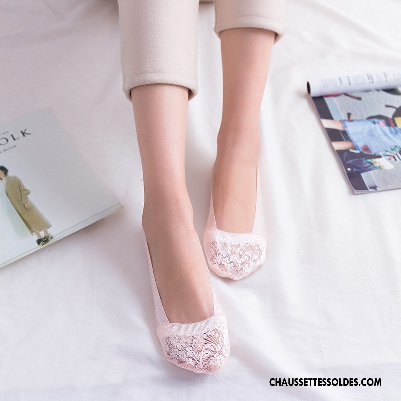 Bas Bas De Soie Femme Chaussette Antidérapant Été Invisible Silicone Chaussette Basse Coupée Bleu Or Clair