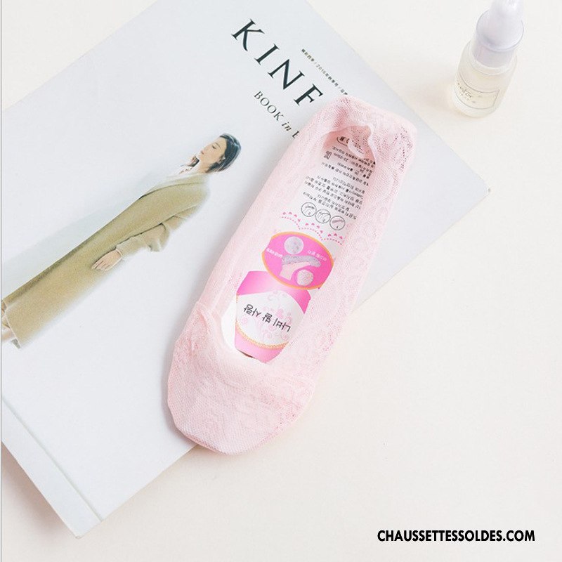 Bas Bas De Soie Femme Chaussette Basse Coupée Antidérapant Mince Anti-off Silicone Invisible Blanc Clair