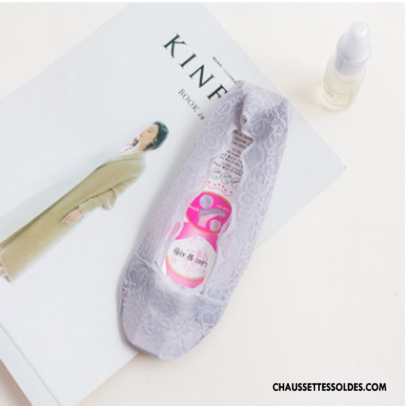 Bas Bas De Soie Femme Chaussette Basse Coupée Antidérapant Mince Anti-off Silicone Invisible Blanc Clair