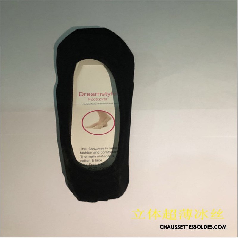 Bas Bas De Soie Femme Chaussette Basse Coupée Antidérapant Mince Anti-off Silicone Invisible Blanc Clair