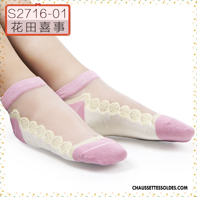 Bas Bas De Soie Femme Chaussette Basse Coupée Invisible Cristal Soie De Glace Été Courte Noir