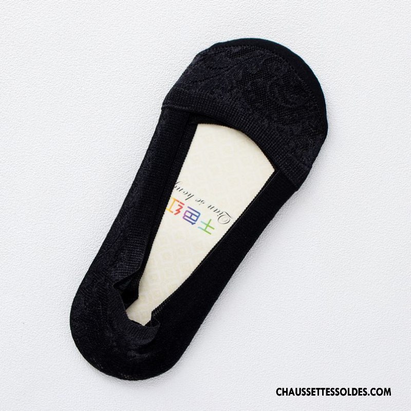 Bas Bas De Soie Femme Chaussette Basse Coupée Été Créatif Nouvelles Arrivées Invisible Dentelle Rose Clair