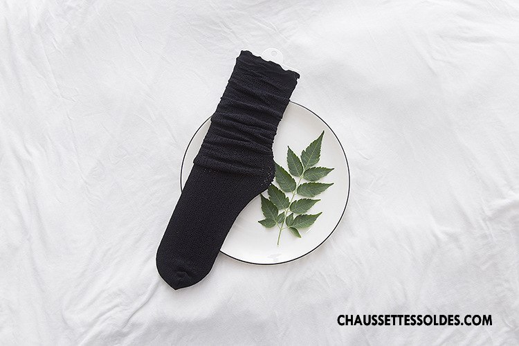 Bas Bas De Soie Femme Chaussette Bois Milieu Dentelle Élastique Creux Guipure Bordeaux