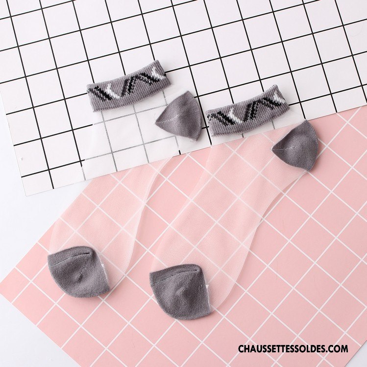 Bas Bas De Soie Femme Chaussette Chaussette Basse Coupée Le Nouveau Gris