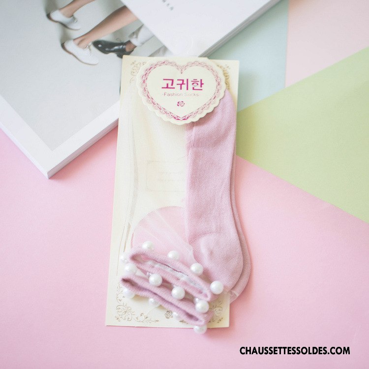 Bas Bas De Soie Femme Chaussette Chaussette De Noël Dame Nouvelles Arrivées Perle Chaussette Courte Jaune