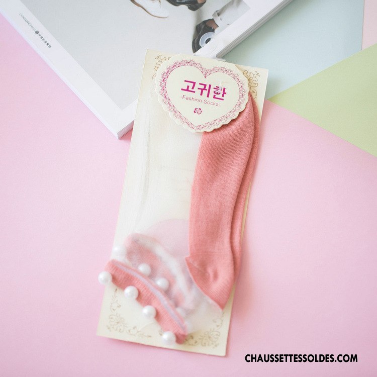 Bas Bas De Soie Femme Chaussette Chaussette De Noël Dame Nouvelles Arrivées Perle Chaussette Courte Jaune