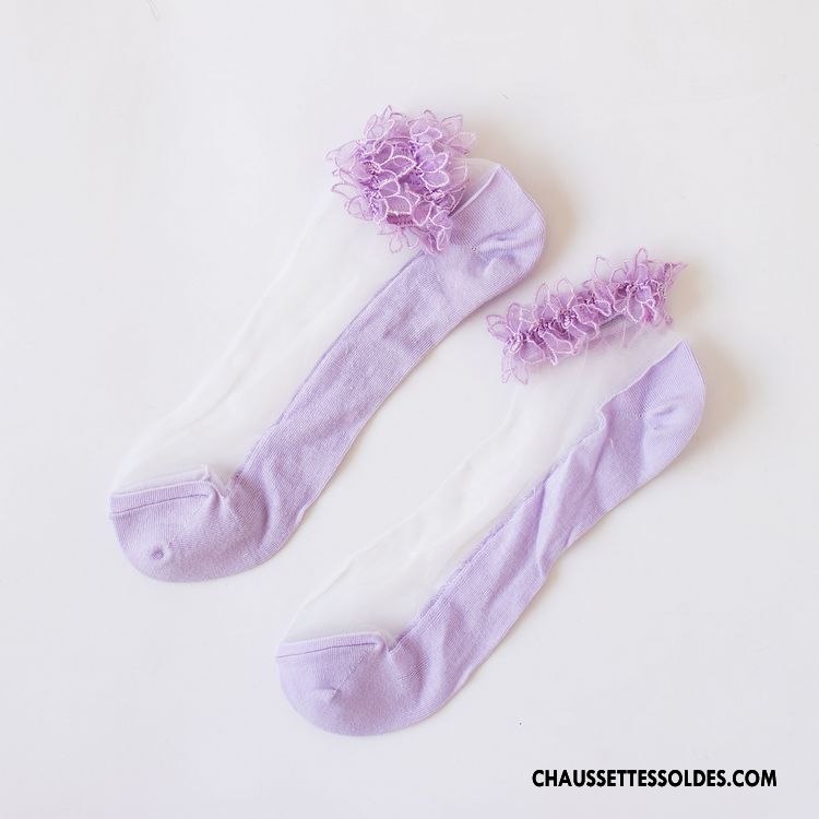 Bas Bas De Soie Femme Chaussette Chaussette De Noël Transparent Gros L'automne Printemps Blanc