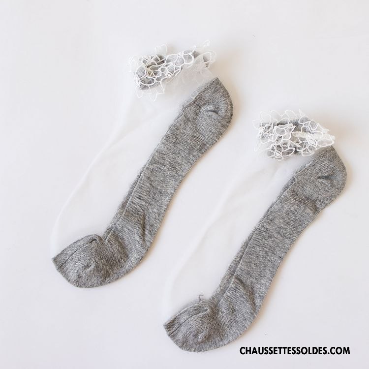 Bas Bas De Soie Femme Chaussette Chaussette De Noël Transparent Gros L'automne Printemps Blanc
