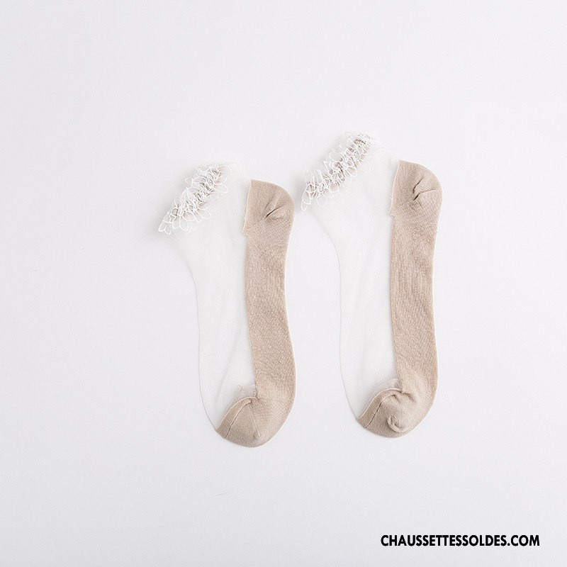 Bas Bas De Soie Femme Chaussette Chaussette De Noël Transparent Gros L'automne Printemps Blanc
