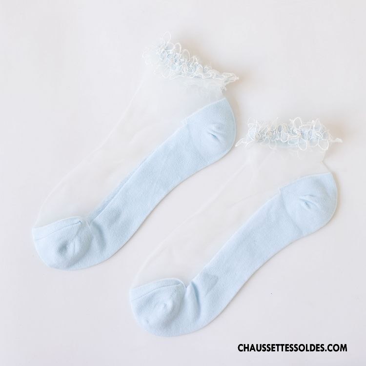 Bas Bas De Soie Femme Chaussette Chaussette De Noël Transparent Gros L'automne Printemps Blanc