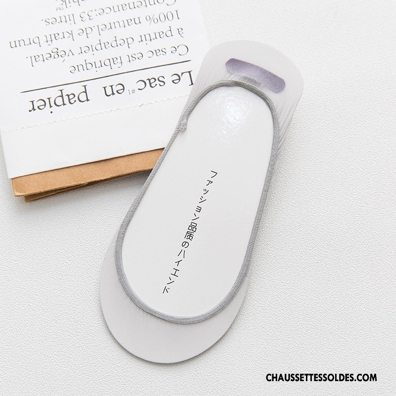 Bas Bas De Soie Femme Chaussette Courte Invisible Ultra Basse Silicone Légère Noir Clair