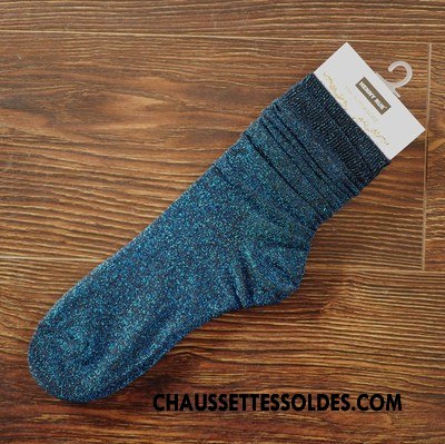 Bas Bas De Soie Femme Chaussette Courte Tendance Été Dame Hautes Mince Or Argent
