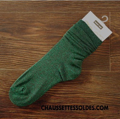 Bas Bas De Soie Femme Chaussette Courte Tendance Été Dame Hautes Mince Or Argent