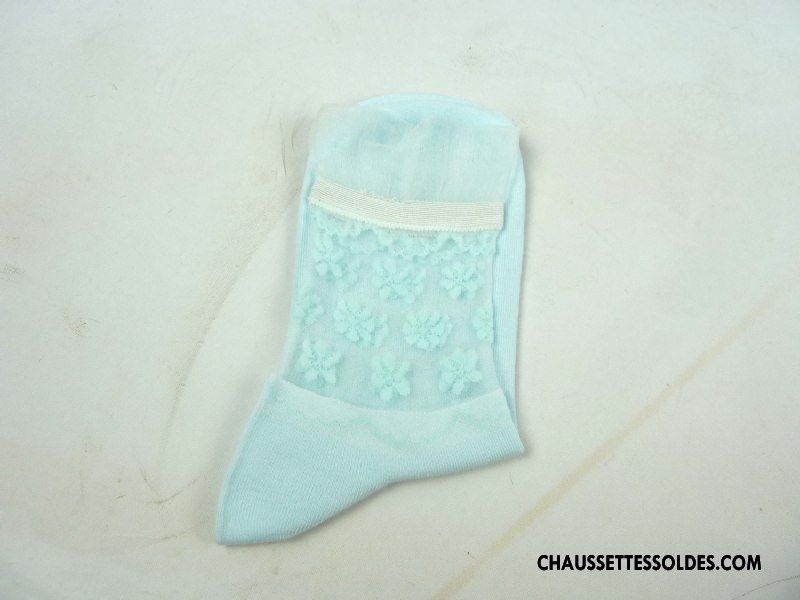 Bas Bas De Soie Femme Chaussette Dame Transparent Chaussettes En Coton Confortable Mode Vert