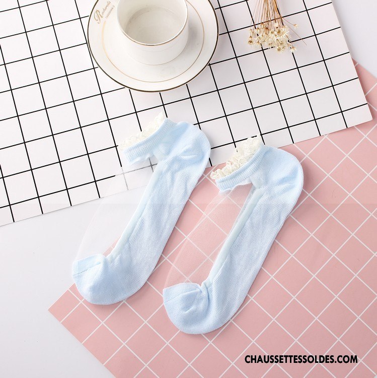 Bas Bas De Soie Femme Chaussette De Noël Antidérapant Amour Chaussette Courte Dame Été Rose