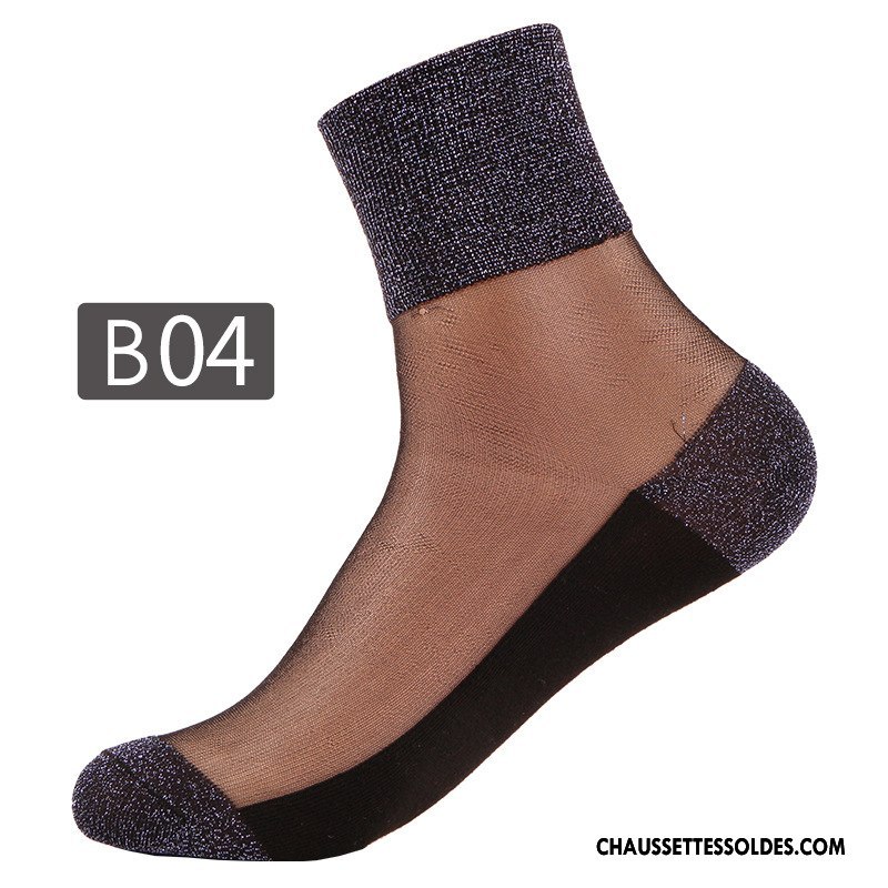 Bas Bas De Soie Femme Chaussette De Noël Mode Légère Rétro Été Le Nouveau Bleu