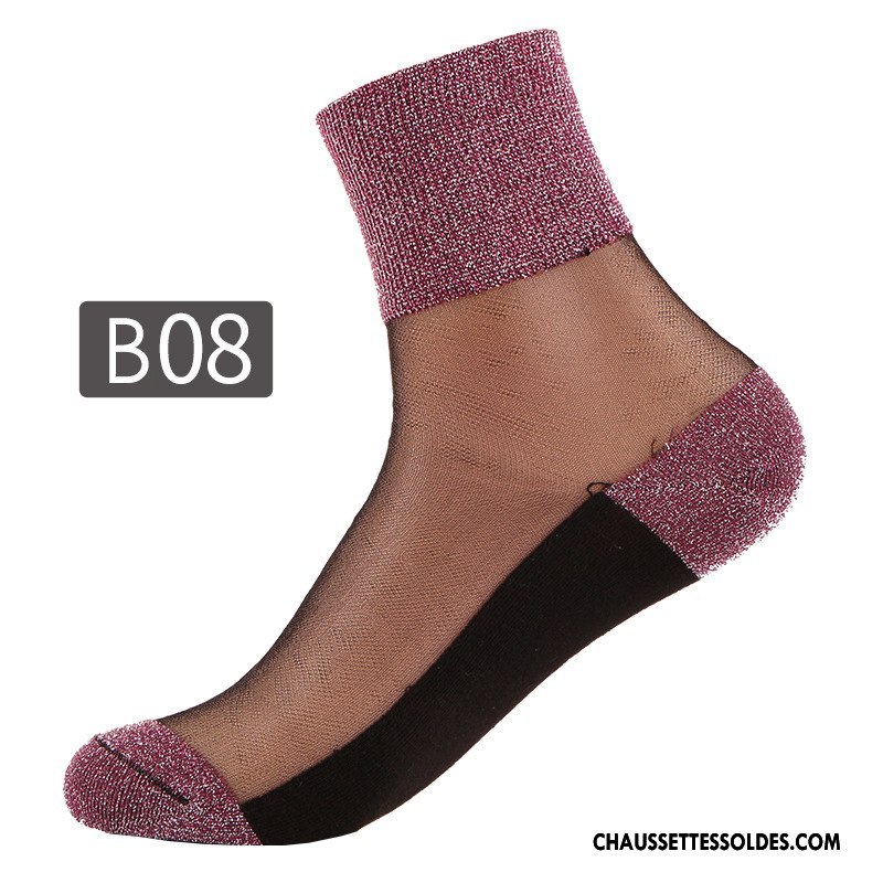 Bas Bas De Soie Femme Chaussette De Noël Mode Légère Rétro Été Le Nouveau Bleu
