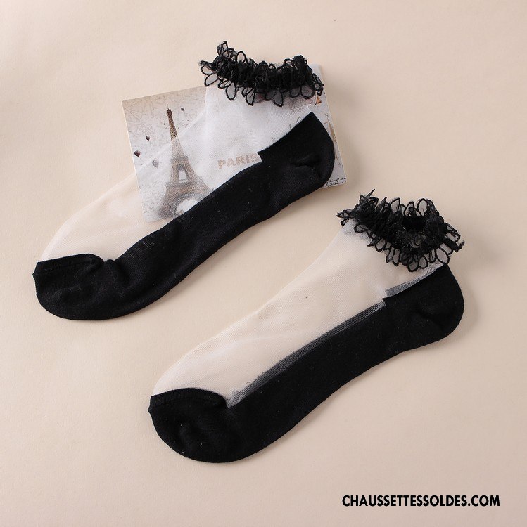 Bas Bas De Soie Femme Chaussette De Noël Printemps L'automne Cristal Gros Été Blanc
