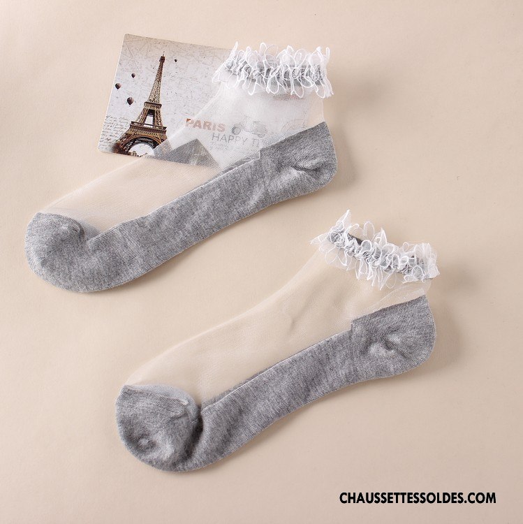 Bas Bas De Soie Femme Chaussette De Noël Printemps L'automne Cristal Gros Été Blanc