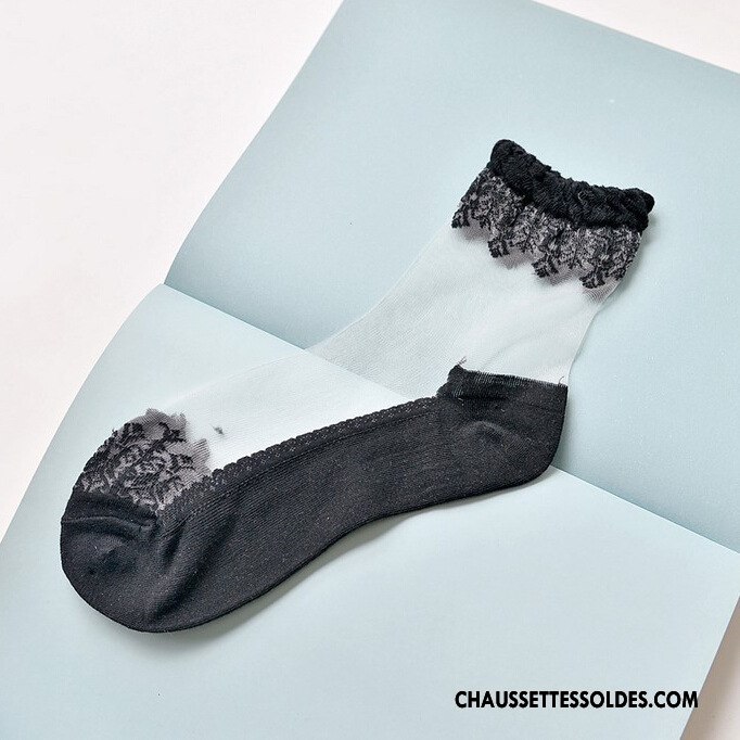 Bas Bas De Soie Femme Chaussette De Noël Style Chaud Princesse Doux Matelassé Été Bleu