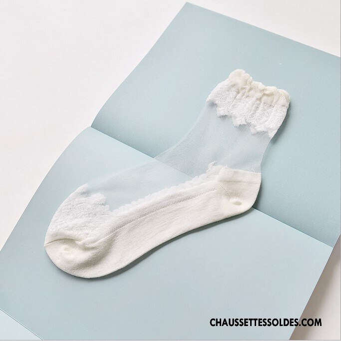 Bas Bas De Soie Femme Chaussette De Noël Style Chaud Princesse Doux Matelassé Été Bleu