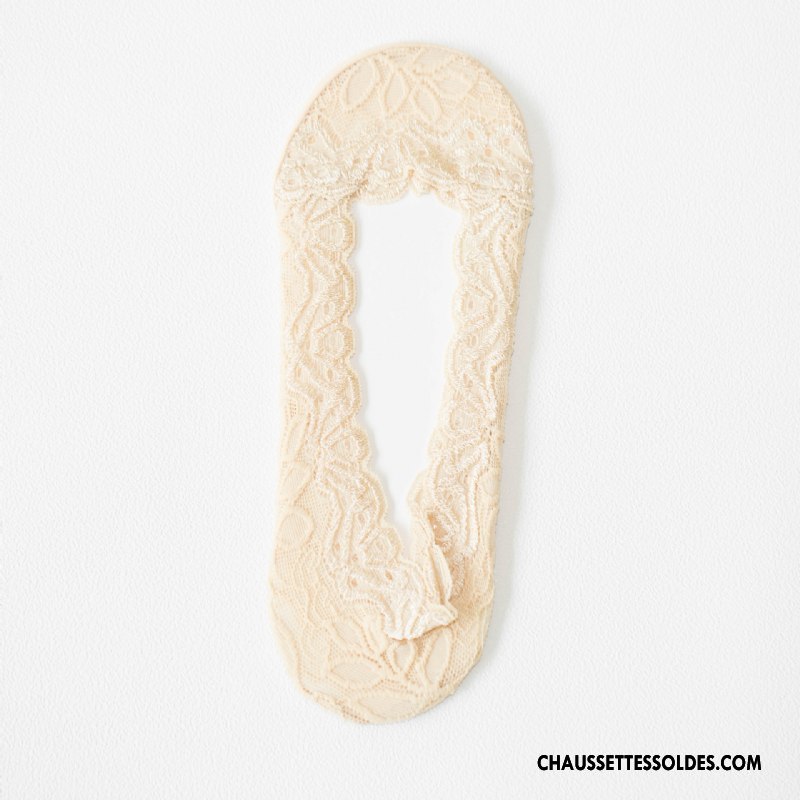 Bas Bas De Soie Femme Chaussette Dentelle Silicone Dame Chaussette De Noël Invisible Gris Clair
