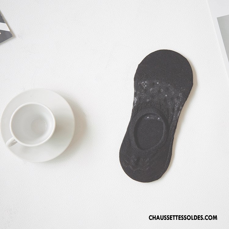 Bas Bas De Soie Femme Chaussette Invisible Chaussettes En Coton 100% Coton Respirant Été Rose