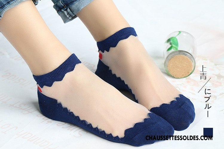 Bas Bas De Soie Femme Chaussette Le Nouveau Légère Fleurs Cristal Casual Blanc