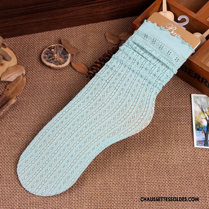Bas Bas De Soie Femme Chaussette Milieu Pas De Traces Été Beaucoup Mode Vert