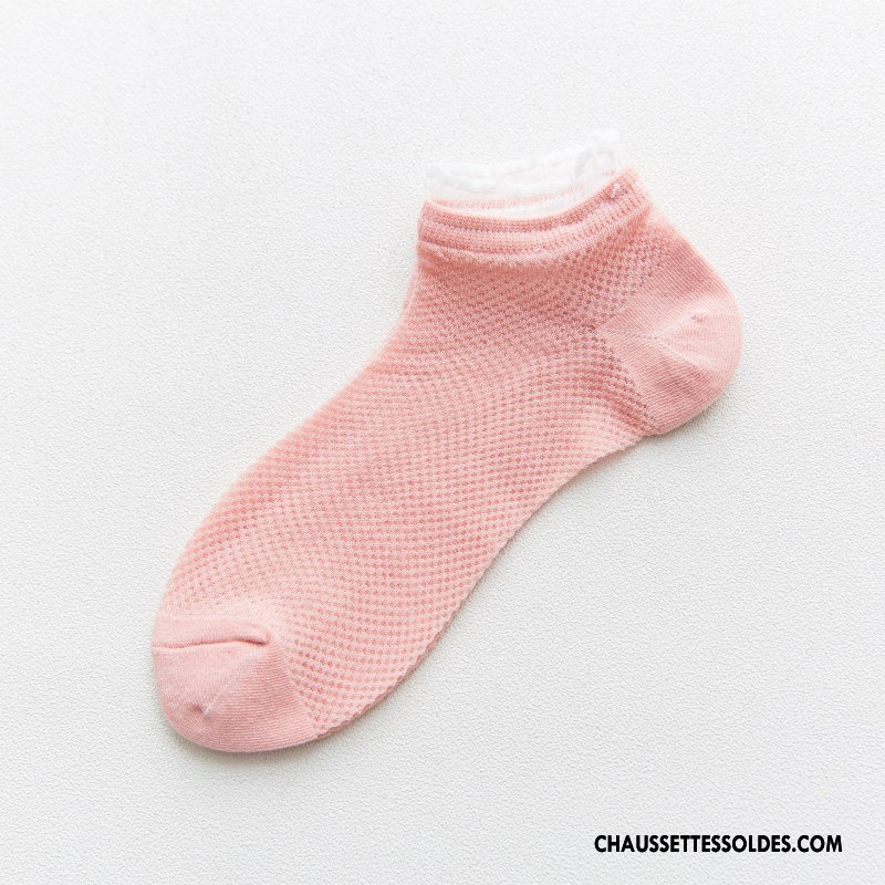 Bas Bas De Soie Femme Chaussette Printemps Chaussette Basse Coupée Nouvelles Arrivées Frais Courte Rose