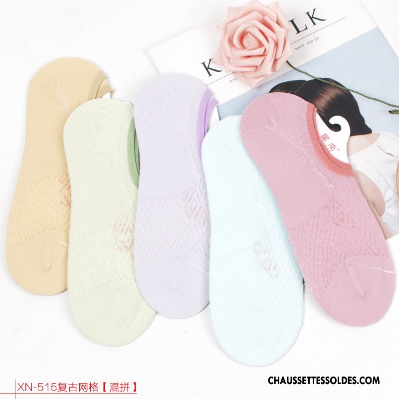 Bas Bas De Soie Femme Chaussette Rétro Engrener Respirant Le Nouveau Dame Pure Blanc Clair