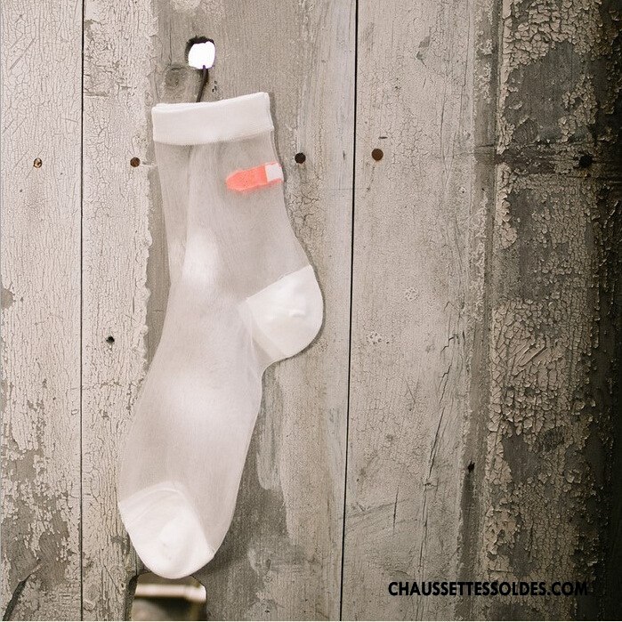 Bas Bas De Soie Femme Chaussette Style Chaud Légère Chaussette De Noël Invisible Cristal Blanc