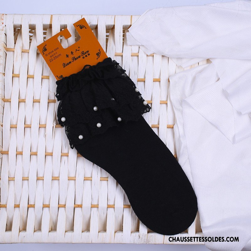Bas Bas De Soie Femme Couche Double Chaussette Basse Coupée Printemps Coton Bio Courte Perle Pure Jaune