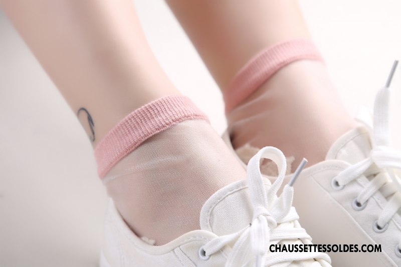 Bas Bas De Soie Femme Courte Dentelle Invisible Matelassé Épissure Chaussette De Noël Rose