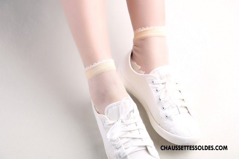 Bas Bas De Soie Femme Courte Dentelle Invisible Matelassé Épissure Chaussette De Noël Rose