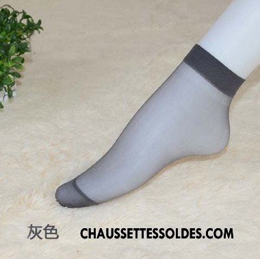 Bas Bas De Soie Femme Courte Invisible Chaussette Chaussette De Noël Très Mince Cristal Bleu