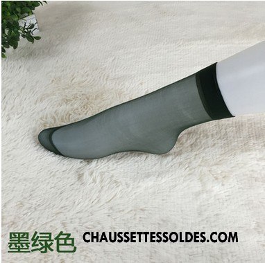Bas Bas De Soie Femme Courte Invisible Chaussette Chaussette De Noël Très Mince Cristal Bleu