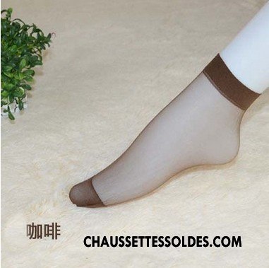 Bas Bas De Soie Femme Courte Invisible Chaussette Chaussette De Noël Très Mince Cristal Bleu